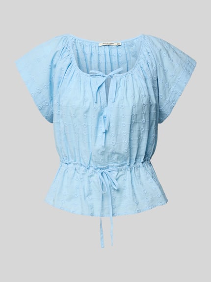 Scotch & Soda Bluzka o kroju regular fit z fakturowanym wzorem Jasnoniebieski 2