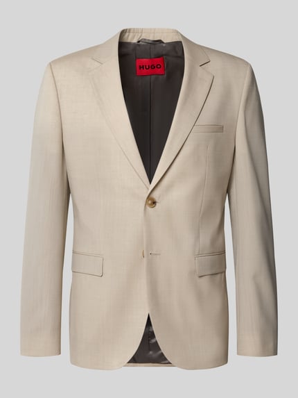 HUGO Super Slim Fit colbert van scheerwolmix model 'ARTI' Zand - 2