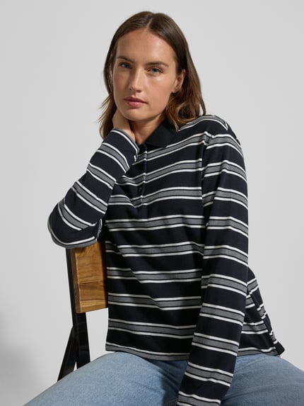 MANGO Poloshirt mit Knopfleiste Modell 'AUSTIN' Marine 3
