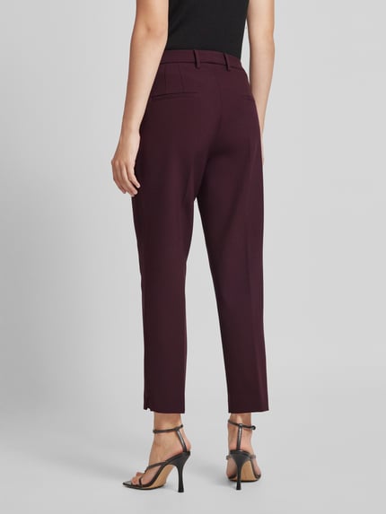 CAMBIO Regular fit stoffen broek met katoen, model 'KRYSTAL' Bordeaux - 5