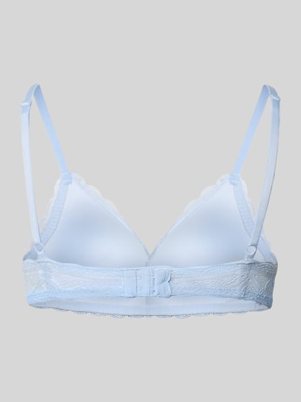 Jake*s Casual Triangel-bh met kant en strikdetail Lichtblauw - 3