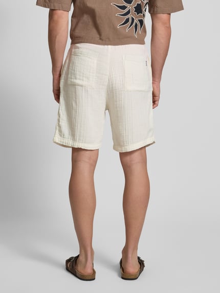 REVIEW Regular Fit Shorts aus Musselin Ecru 5