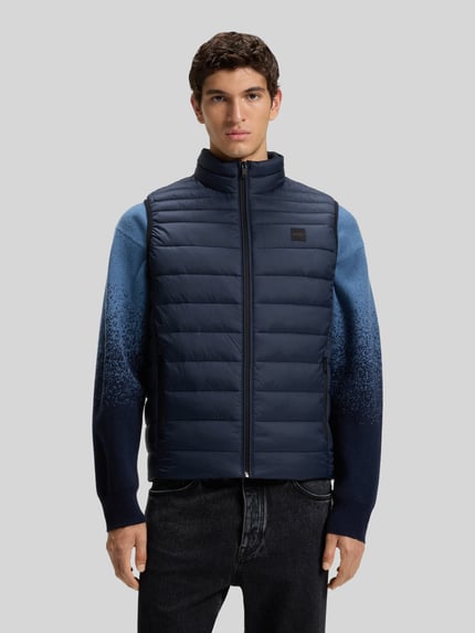 BOSS Orange Slim Fit Steppweste mit Label Patch Modell 'ODENO2' Black 4
