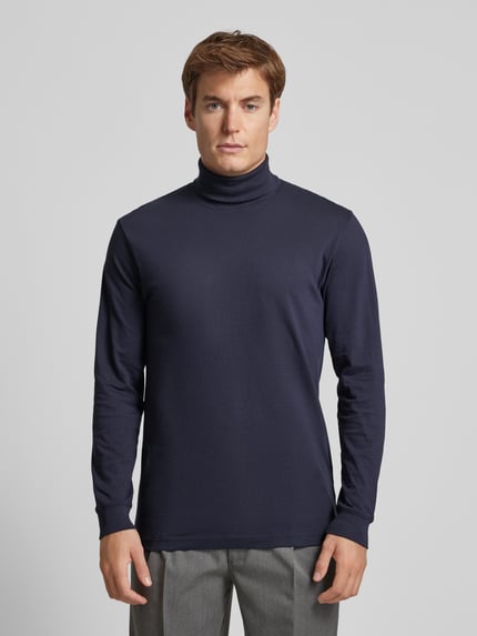RAGMAN Longsleeve mit gerippten Abschlüssen Marine 4