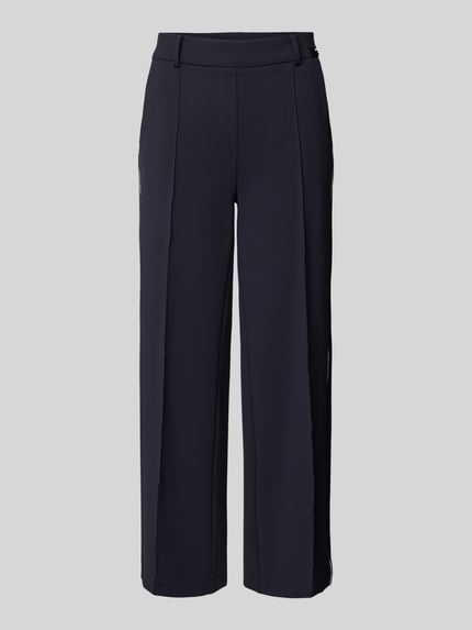 CAMBIO Straight leg stoffen broek met verkort model, model 'CAMERON' Marineblauw - 2
