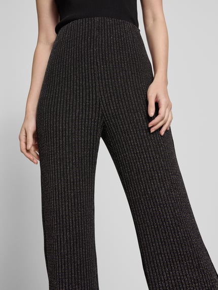 ICHI Flared Stoffhose mit Effektgarn Modell 'MAJANA' Black 3