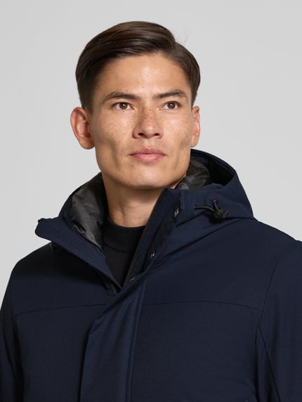 Tom Tailor Denim Regular Fit Parkamantel aus wasserdichtem Material Dunkelblau 3
