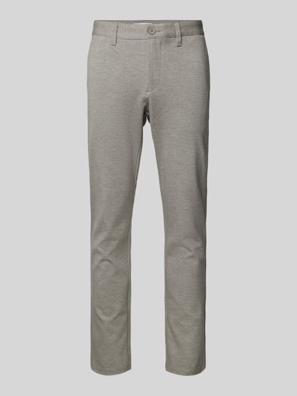 ONLY & SONS Tapered fit broek met knoop- en ritssluiting, model 'MARK' Beige - 2