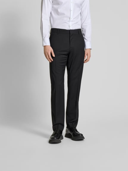 Filippa K Spodnie materiałowe o kroju slim fit z mieszanki wełny Czarny 4