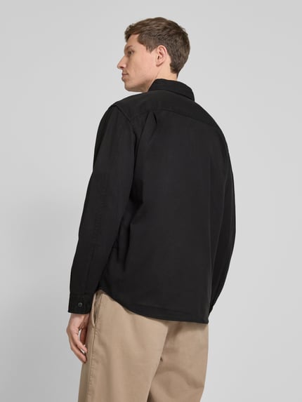 Selected Regular fit overhemdjack met borstzak, model 'ACE THAIS' Zwart - 5