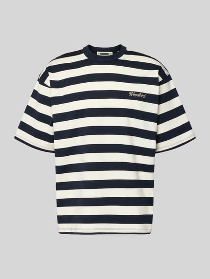 Relaxed Fit T-Shirt mit Logo-Stitching Modell 'Beam' Shop The Look MANNEQUINE