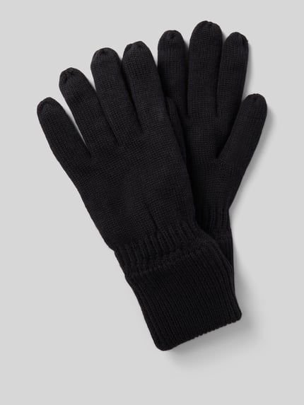 camel active Handschuhe mit geripptem Abschluss Dunkelgrau Melange 1