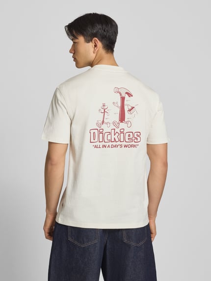Dickies T-Shirt mit Label-Print Modell 'FAIRLAWN' Offwhite 5