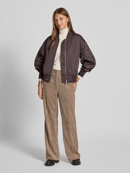 Marc O'Polo Regular Fit Bomberjacke mit Stehkragen Dunkelbraun 1
