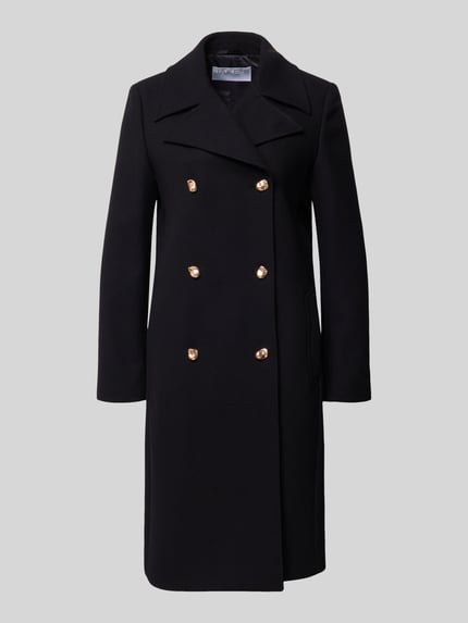 Jake*s Collection Kurzmantel mit goldfarbenen Zierknöpfen Black 2
