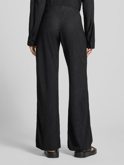 REVIEW Flared Cut Hose mit Plisseefalten und elastischem Bund Black 5