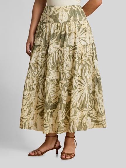 Lauren Ralph Lauren Wijde maxi-rok van puur katoen Olijfgroen - 6
