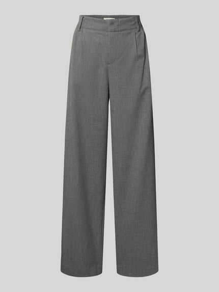 Produktfoto, Hose mit Gesäßtaschen Modell 'JEALOUS' von Drykorn, Materiaalmix met viscose, wijde benen, Damesbroek, grijs, structuur