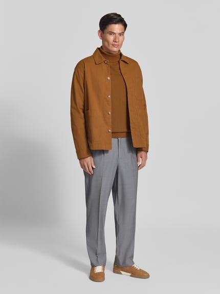 Selected koszula casualowa o kroju regular fit z mieszanki bawełny model 'MOTTO' Camel 1