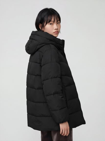 Jake*s Casual Pufferjacke mit Kapuze Black 3