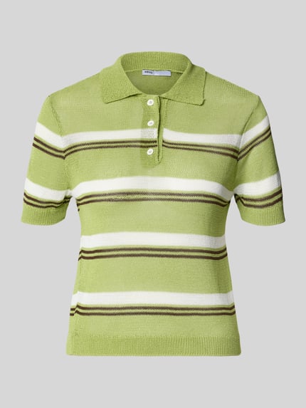 Slim Fit Poloshirt in Strick-Optik Modell 'Verdi' Shop The Look MANNEQUINE