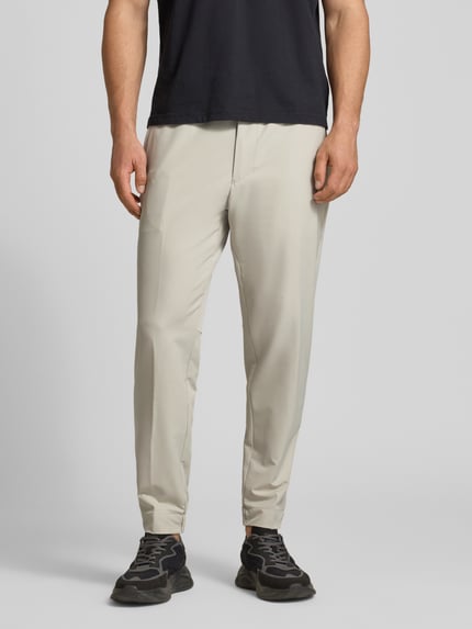 BOSS Green Tapered Fit Stoffhose mit Tunnelzug Modell 'T_FLEX' Sand 4