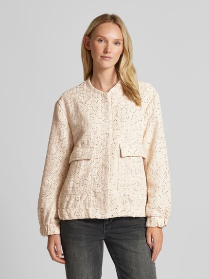 YAS Regular fit jack met wol model 'LIETTA' Beige - 4