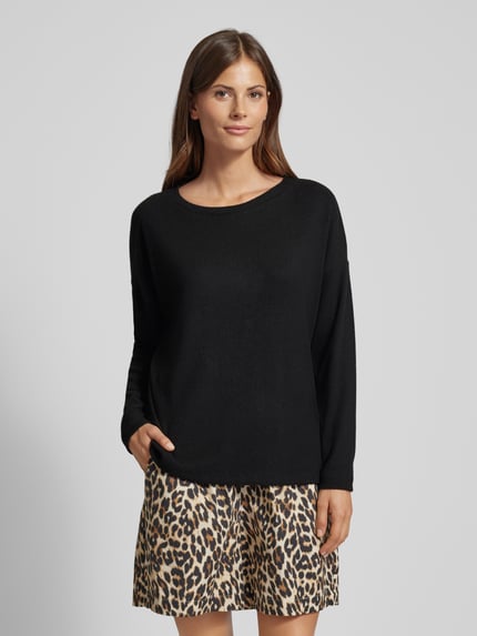 b.young Gebreide pullover met structuurmotief, model 'Punti' Zwart - 4
