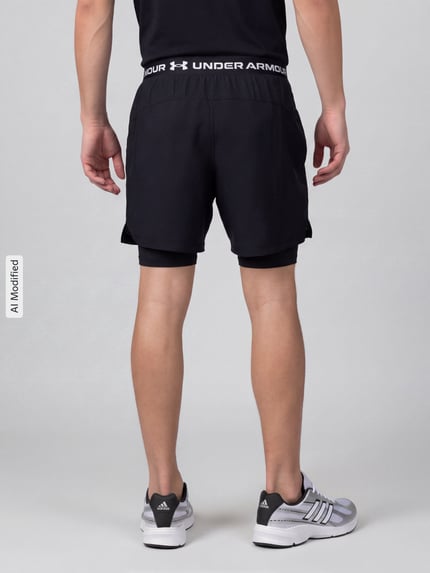 Under Armour Relaxed Fit Sportshorts im Double-Layer-Look Black 5