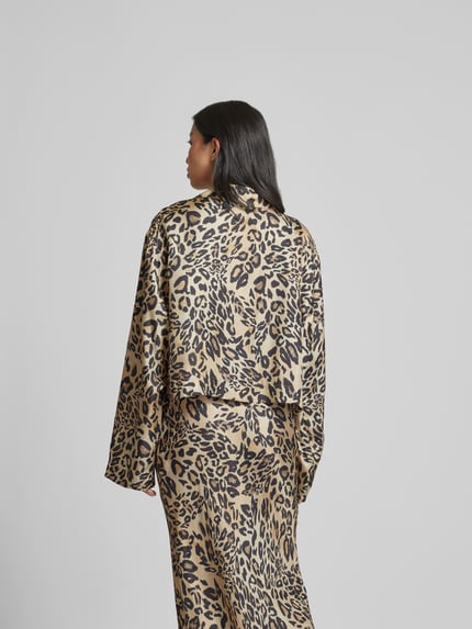 Nanushka Overhemdblouse van pure zijde Lichtbruin - 5