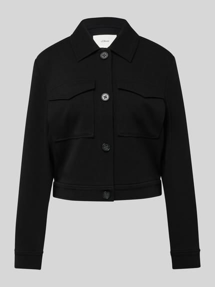 s.Oliver RED LABEL Regular fit overhemdjack met met viscose Zwart - 2