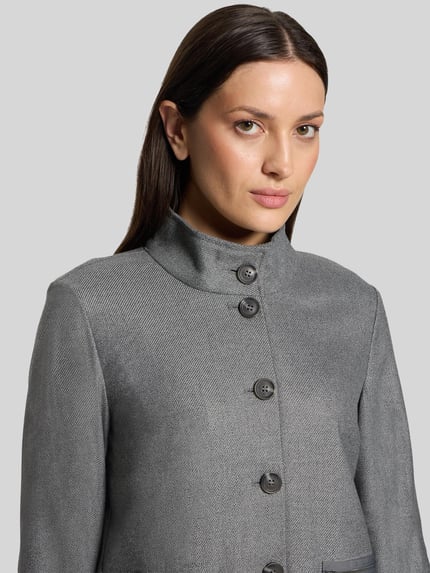 Betty Barclay Regular Fit Kurzblazer mit Stehkragen Hellgrau 3