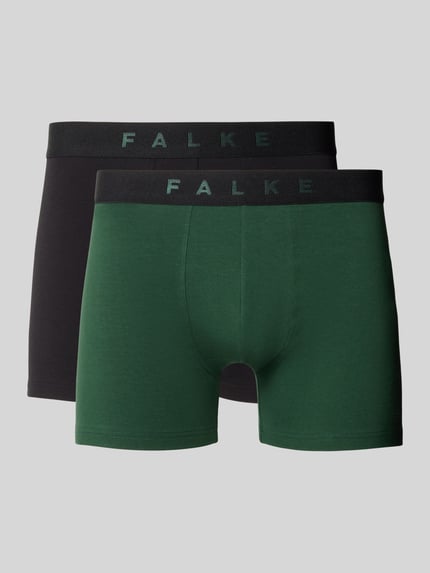 Produktfoto, Trunks im 2er-Pack mit elastischem Logo-Bund von FALKE, mieszanka bawełny z dodatkiem streczu, dopasowany krój, Zestaw 2 szt.