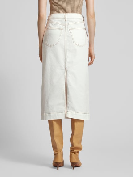 IVY OAK Jeansrok met riemlussen, model 'STEFANIE' Offwhite - 5