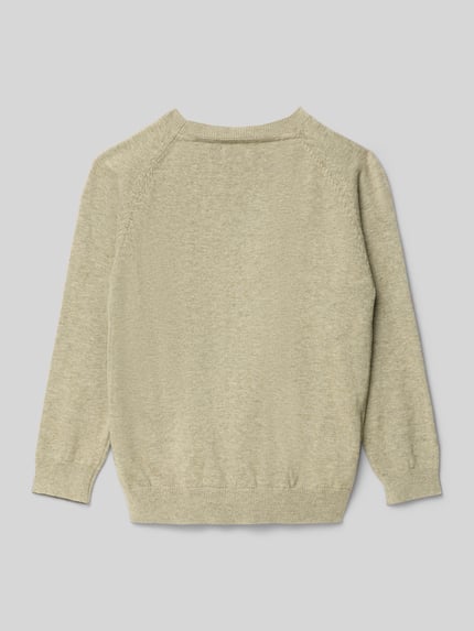 Mayoral Sweter z dzianiny z prążkowanymi wykończeniami Piaskowy melanż 3