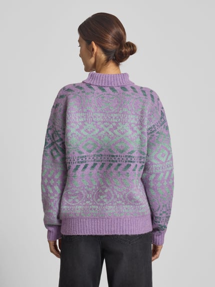 Dale of Norway Regular Fit Rollkragenpullover mit Alpaka-Anteil Modell 'Highland' Purple Melange 5