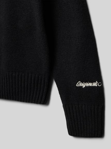 JACK & JONES Regular Fit Pullover in Strick-Optik Modell 'Jorno' Black 2
