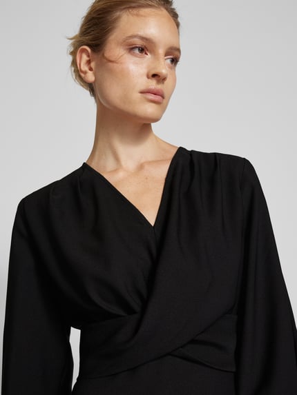 Jake*s Collection Minikleid mit V-Ausschnitt Black 3