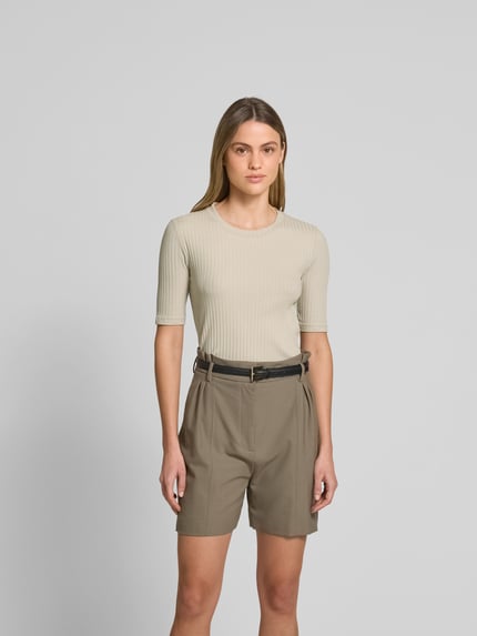 Iro T-shirt z czystej bawełny Jasnobrązowy 4