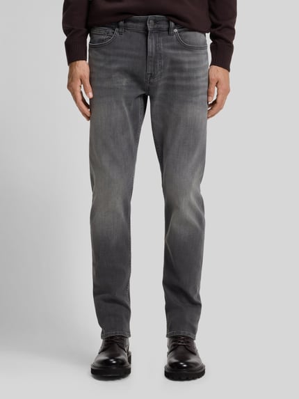 BOSS Orange Slim Fit Jeans mit Label-Detail Modell 'DELAWARE BO' Mittelgrau 4
