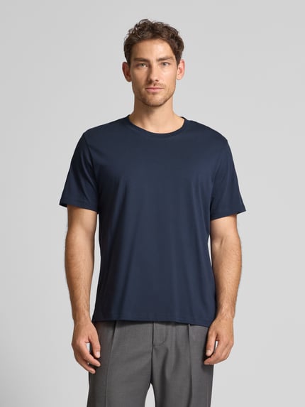 Selected Regular Fit T-Shirt aus Baumwoll-Mix Modell 'ASPEN' Marine 4
