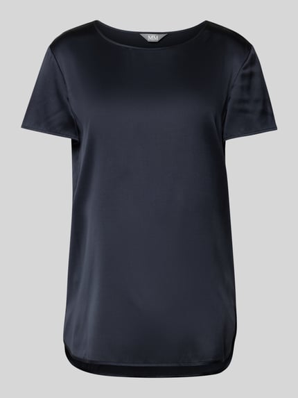 MM by Max Mara Regular fit blouseshirt met ronde hals, model 'CORTONA' Donkerblauw - 2