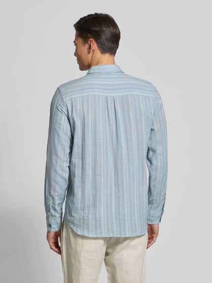 ARMEDANGELS Relaxed fit vrijetijdsoverhemd van een mix van katoen en viscose Lichtblauw - 5