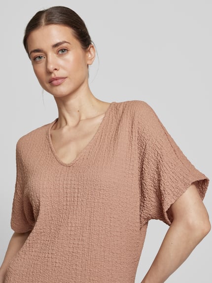 b.young T-Shirt mit V-Ausschnitt Modell 'UMMI' Rostrot 3