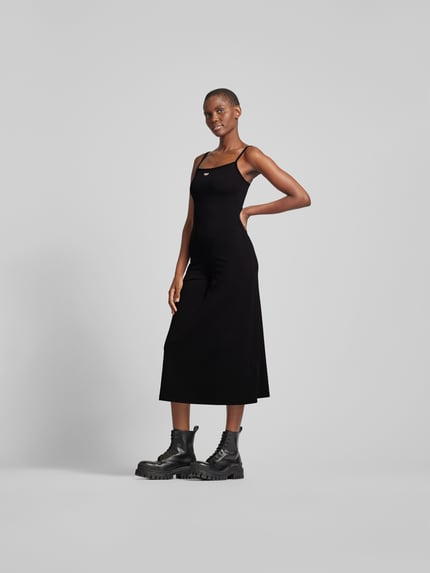 Diesel Midi-jurk met labeldetail Zwart - 1
