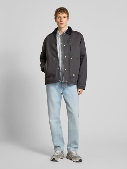 Tommy Jeans Regular Fit Blouson aus reiner Baumwolle Black 1
