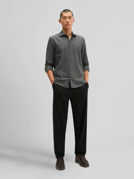 Marc O'Polo Regular Fit Freizeithemd mit geknöpften Manschetten Marine 1