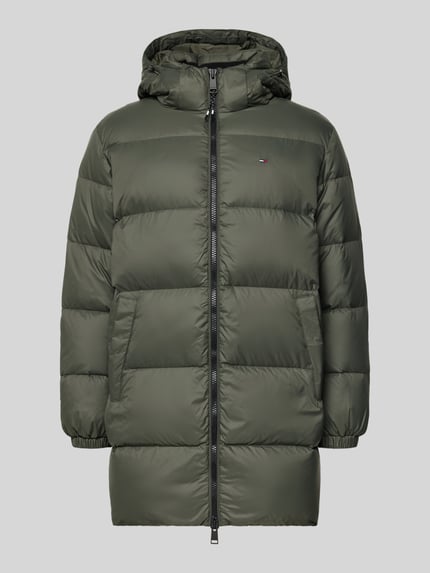 Tommy Jeans Regular fit lange donsjas met logostitching Donkergroen - 2