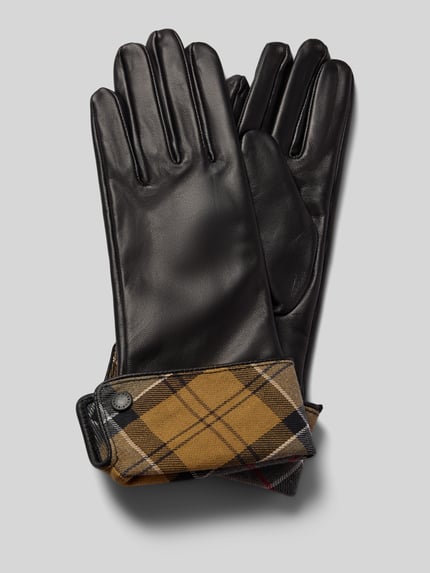 Barbour Handschuhe aus echtem Rindsleder Modell 'LADY JANE' Black 1