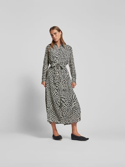 Lala Berlin Overhemdjurk van pure viscose Zwart - 1